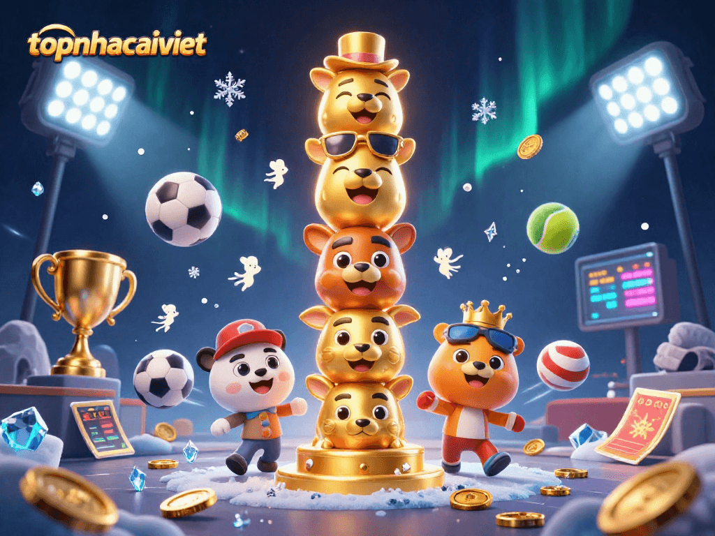 Engage with topnhacaiviet and explore dynamic sports betting action illustrated in a vibrant scene.