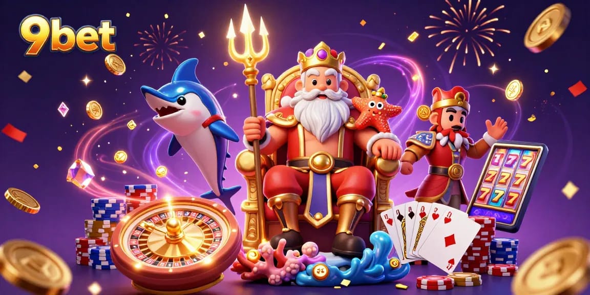 Engage with 9bet gaming royalty featuring Neptune, samurai, and casino treasures.