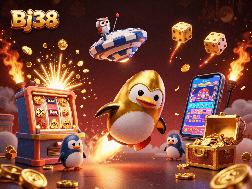 Experience exhilarating gameplay at Bj38 with the golden penguin racing to a jackpot!