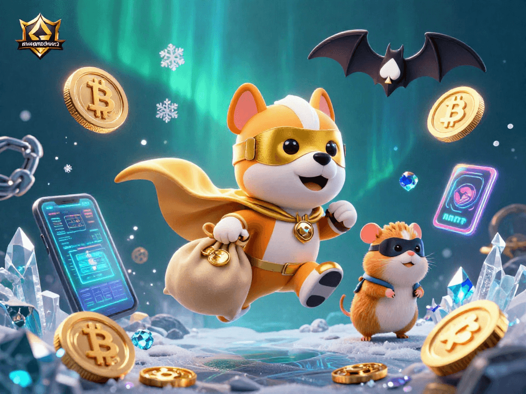 Engage in duongmatchuoc2 gameplay with a superhero dog amidst glowing coins and exciting casino elements.